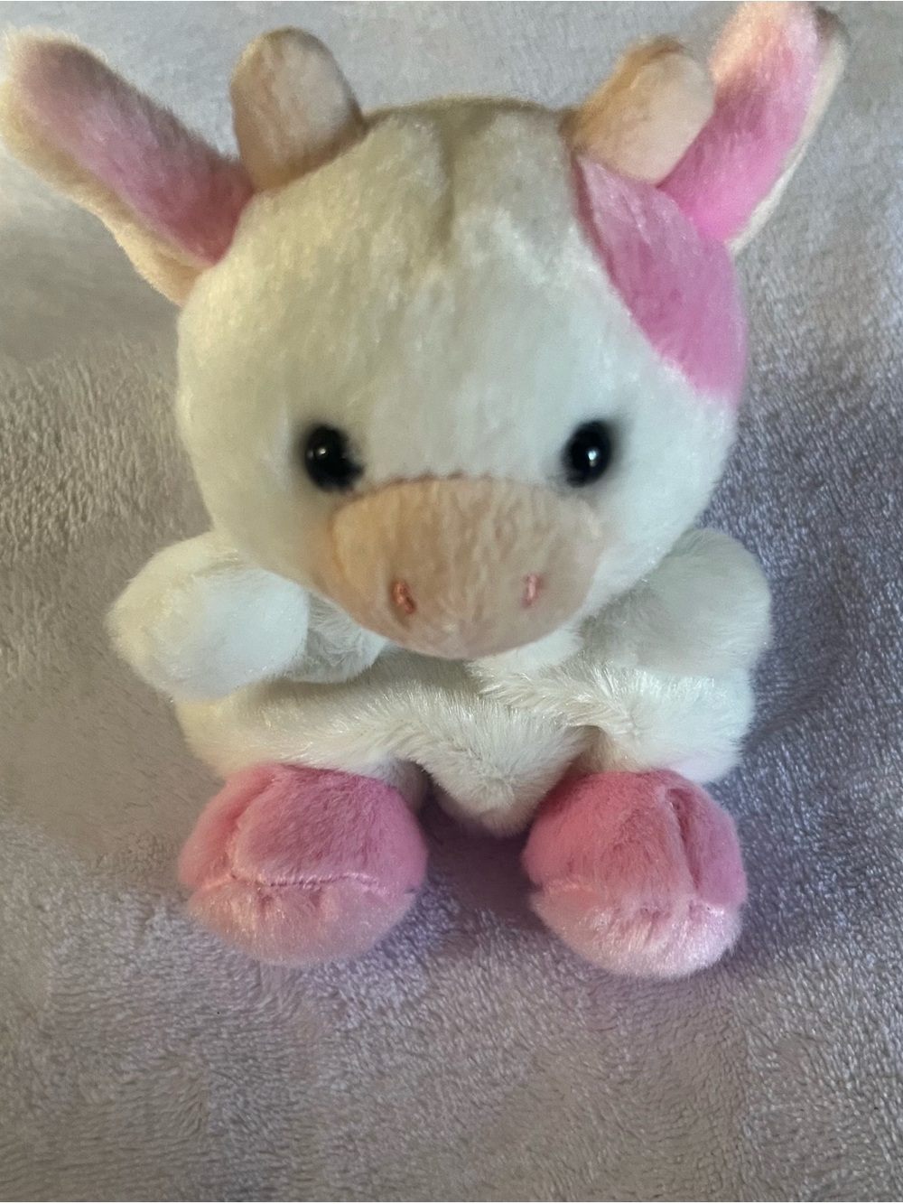 Aurora - Palm Pals - 6" Belle Strawberry Cow Adorable Stuffed Animal